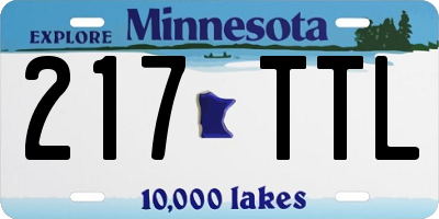 MN license plate 217TTL