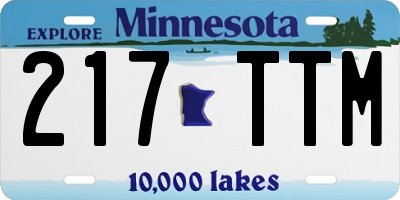 MN license plate 217TTM