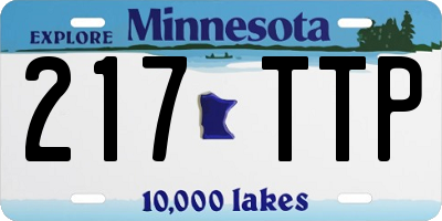 MN license plate 217TTP
