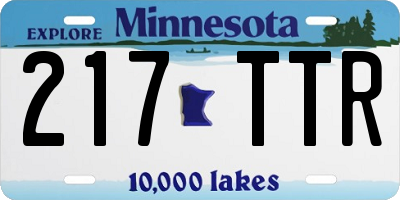 MN license plate 217TTR