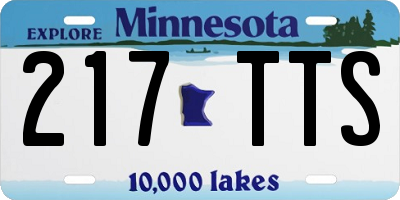 MN license plate 217TTS