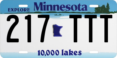 MN license plate 217TTT