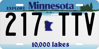 MN license plate 217TTV