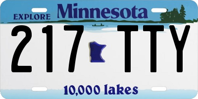 MN license plate 217TTY