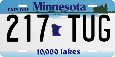 MN license plate 217TUG