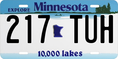 MN license plate 217TUH