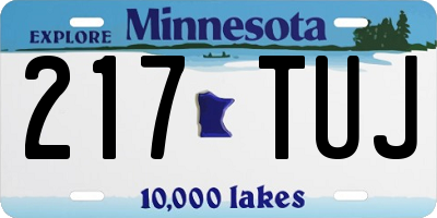 MN license plate 217TUJ