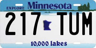 MN license plate 217TUM