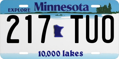 MN license plate 217TUO