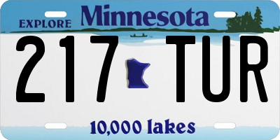 MN license plate 217TUR