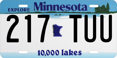 MN license plate 217TUU
