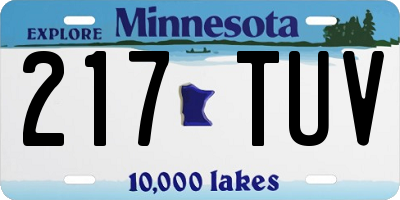 MN license plate 217TUV