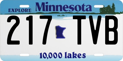 MN license plate 217TVB