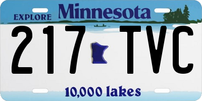 MN license plate 217TVC
