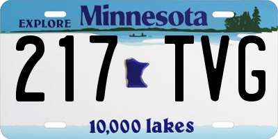 MN license plate 217TVG