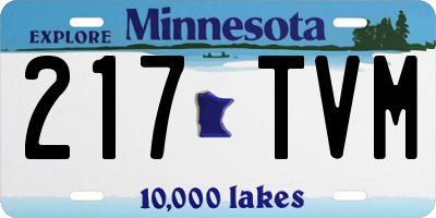 MN license plate 217TVM