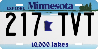 MN license plate 217TVT