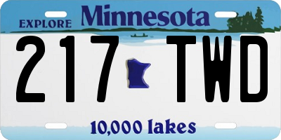 MN license plate 217TWD