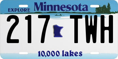 MN license plate 217TWH