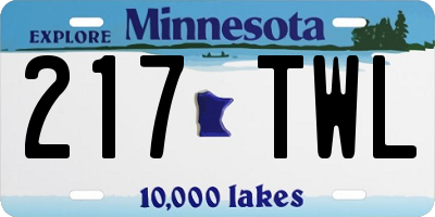 MN license plate 217TWL