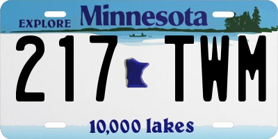 MN license plate 217TWM