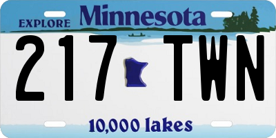MN license plate 217TWN