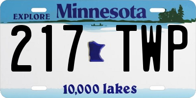 MN license plate 217TWP