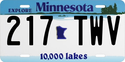 MN license plate 217TWV