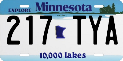 MN license plate 217TYA
