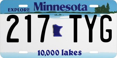 MN license plate 217TYG