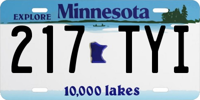 MN license plate 217TYI