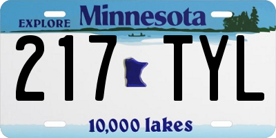 MN license plate 217TYL