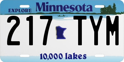 MN license plate 217TYM