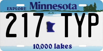 MN license plate 217TYP