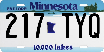 MN license plate 217TYQ