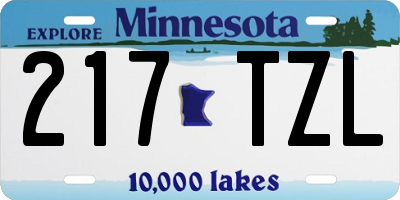 MN license plate 217TZL