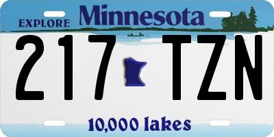 MN license plate 217TZN