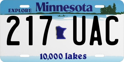 MN license plate 217UAC