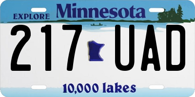 MN license plate 217UAD