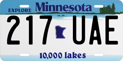 MN license plate 217UAE