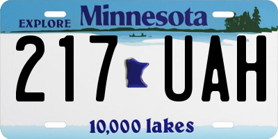 MN license plate 217UAH
