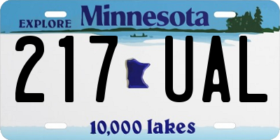 MN license plate 217UAL