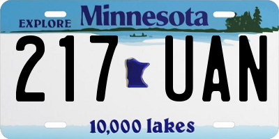 MN license plate 217UAN