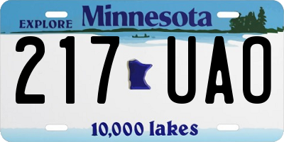 MN license plate 217UAO