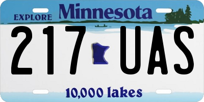 MN license plate 217UAS