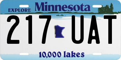 MN license plate 217UAT
