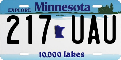 MN license plate 217UAU