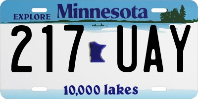 MN license plate 217UAY