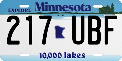 MN license plate 217UBF