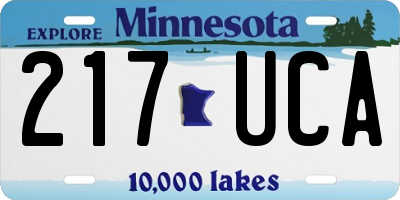 MN license plate 217UCA
